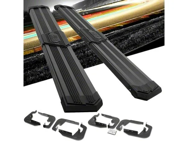 10-Inch Pleated Step Bar Running Boards; Black (20-26 Sierra 3500 HD Crew Cab)Find parts that fit my vehicle