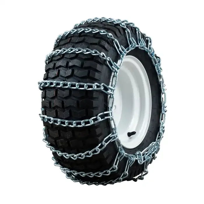16×6.50-8 Quality Chain Snow Blower and Garden Tractor Heavy Duty Chains 2 Links Round Ladder – 1 Pair