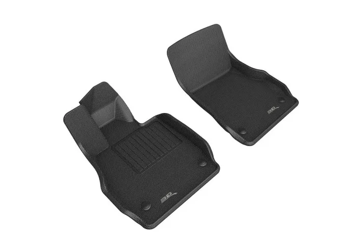 3D Maxpider 20-22 Chevrolet Corvette C8 20-22 Kagu Floor Mats – Black R1