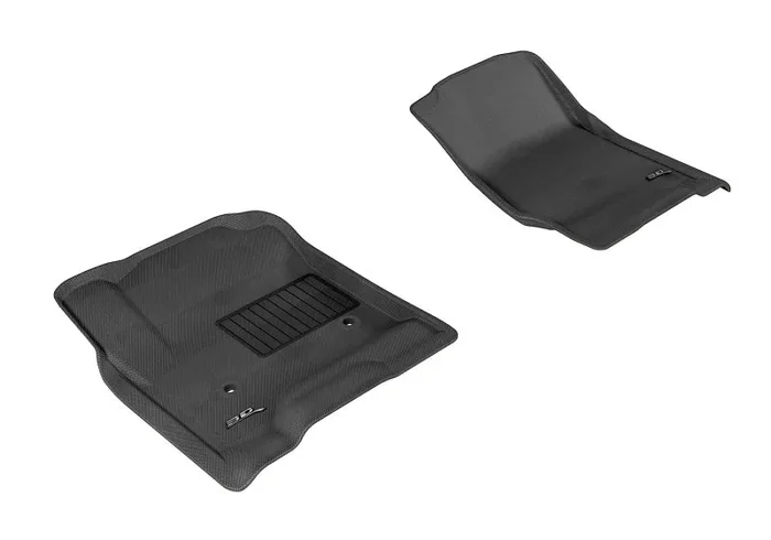 3D MAXpider 2014-2020 Chevrolet Silverado Double Cab/Crew Cab Kagu 1st Row Floormat – Black