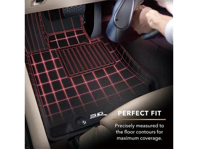 3D MAXpider KAGU Series All-Weather Custom Fit Front and Rear Floor Liners; Black (20-26 Sierra 3500 HD Crew Cab w/ Front Bucket Seats & w/o Rear Underseat Storage)Find parts that fit my vehicle