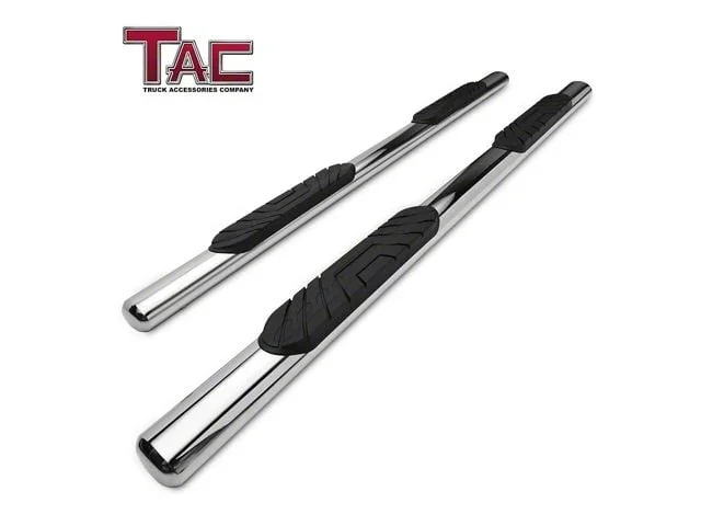 4-Inch Oval Side Step Bars; Stainless Steel (20-26 Sierra 3500 HD Crew Cab)Find parts that fit my vehicle