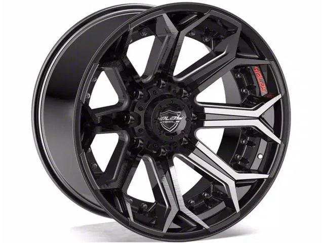 4Play 4P80R Gloss Black with Brushed Face 8-Lug Wheel; 22×12; -44mm Offset (15-19 Sierra 3500 HD SRW)Find parts that fit my vehicle