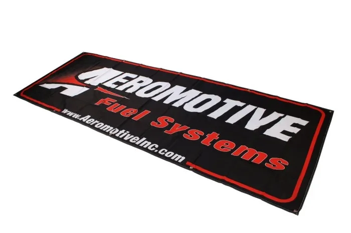 Aeromotive Banner – 32in x 92in (Black/Red)