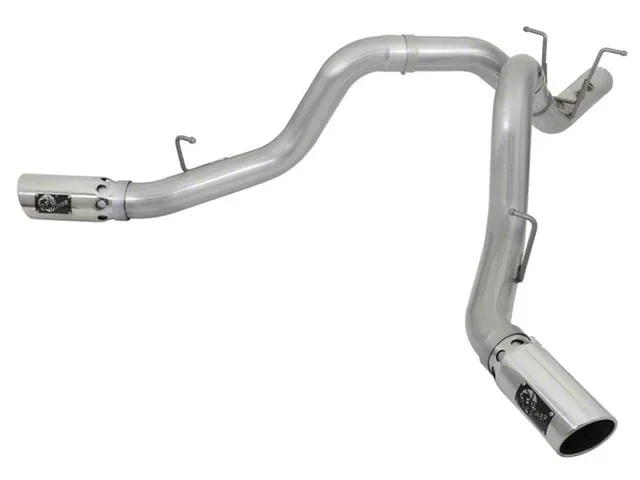 AFE ATLAS 4-Inch DPF-Back Dual Exhaust System with Polished Tips; Side Exit (17-19 6.6L Duramax Sierra 3500 HD)Find parts that fit my vehicle