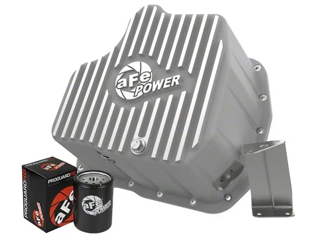AFE Street Series Extra Deep Engine Oil Pan with Machined Fins; Raw (11-16 6.6L Duramax Sierra 3500 HD)Find parts that fit my vehicle