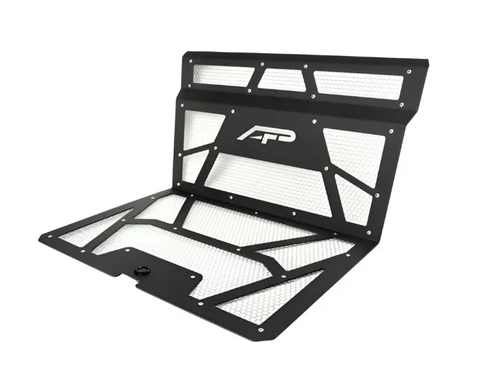 Agency Power 14-18 Polaris RZR XP 1000/XP Turbo Vented Engine Cover – Matte Black/Raw Alum. Mesh