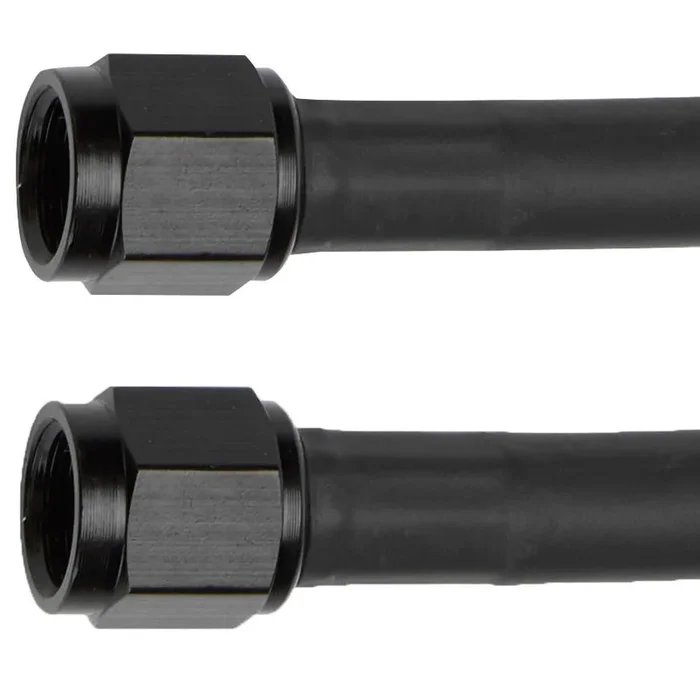 Allstar Performance 12″ #4 Black Coated Braided Line -4AN Straight / -4AN Straight Ends