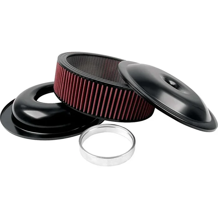 Allstar Performance 14″ Air Cleaner Kit With Washable Element – 3″ – Black