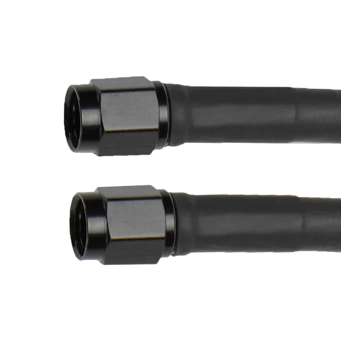 Allstar Performance 24″ #2 Black Coated Braided Line -3AN Straight / -3AN Straight Ends