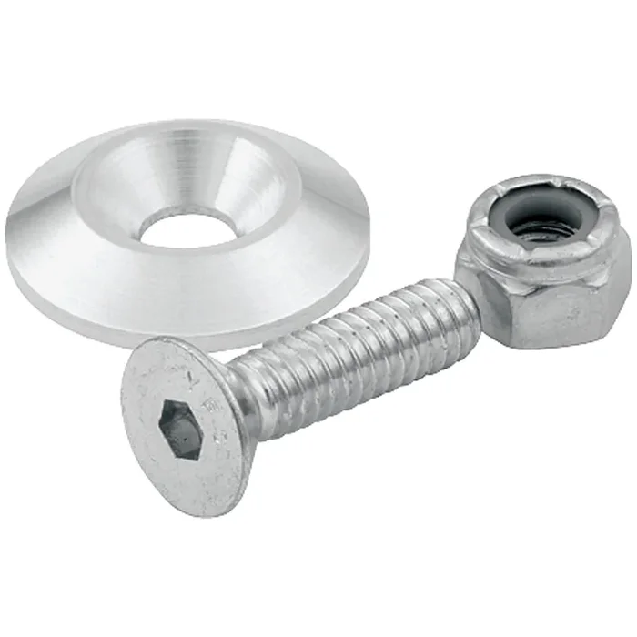Allstar Performance Countersunk Bolt Kit – 1/4″-20″ x 1″ , 1″ OD Washer (10 Pack)