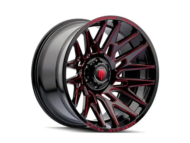 American Truxx Evolution Gloss Black with Prizm Red 8-Lug Wheel; 22×12; -44mm Offset (07-10 Sierra 3500 HD SRW)Find parts that fit my vehicle