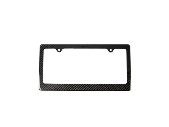 APR Performance License Plate Frame with Round Holes; Carbon Fiber (Universal; Some Adaptation May Be Required)
