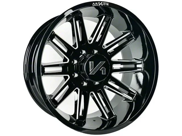 Arkon Off-Road Churchill Gloss Black Milled 8-Lug Wheel; ; 22×12; -51mm Offset (07-10 Sierra 3500 HD SRW)Find parts that fit my vehicle