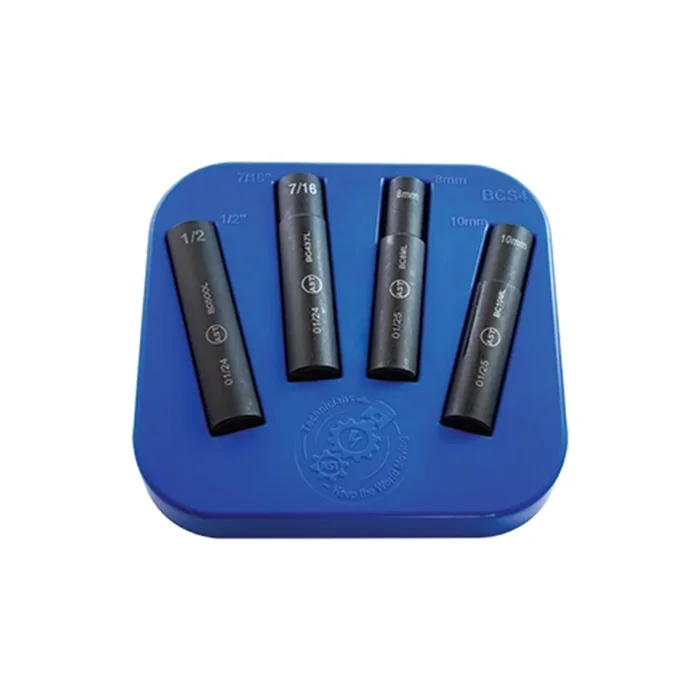 Assenmacher Tools 3/8-Inch Drive Hose Clamp Impact Socket Set; 4-Piece; 6-Point