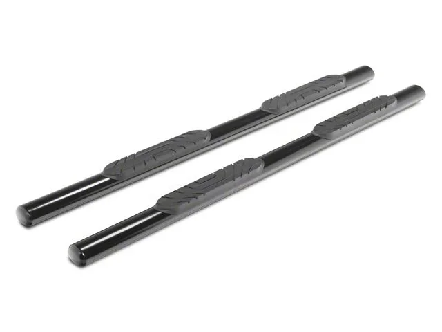 Barricade 4-Inch Oval Straight End Side Step Bars; Black (20-26 Sierra 3500 HD Double Cab)Find parts that fit my vehicle