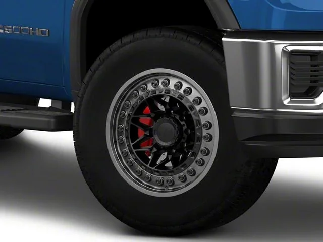 Black Rhino Alpha Matte Black with Gunmetal Lip 8-Lug Wheel; 18×9; 0mm Offset (20-26 Sierra 3500 HD SRW)Find parts that fit my vehicle