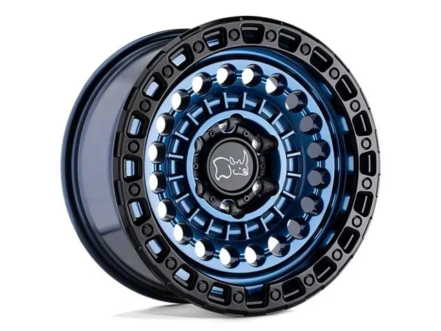 Black Rhino Sentinel Cobalt Blue with Black Ring 8-Lug Wheel; 17×8.5; 0mm Offset (15-19 Sierra 3500 HD SRW)Find parts that fit my vehicle
