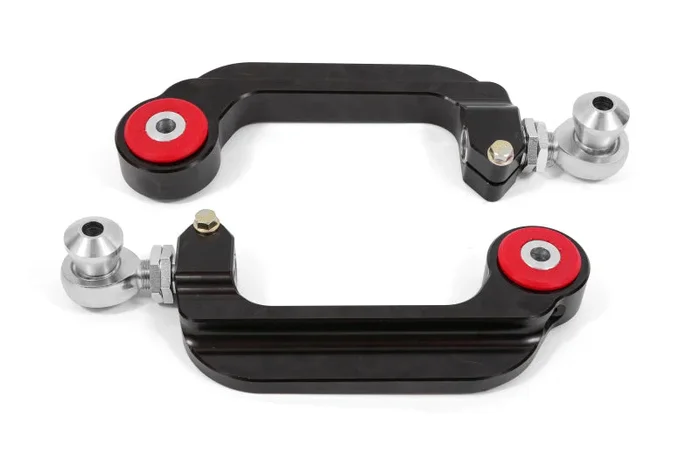 BMR 15-18 S550 Mustang Billet Aluminum Camber Links Adjustable (Poly/Rod ends) – Black Anodized