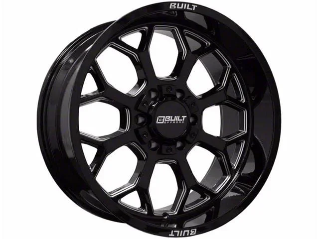 Built Off Road BTO-1 Gloss Black Milled 8-Lug Wheel; 20×9; 0mm Offset (11-14 Sierra 3500 HD SRW)Find parts that fit my vehicle