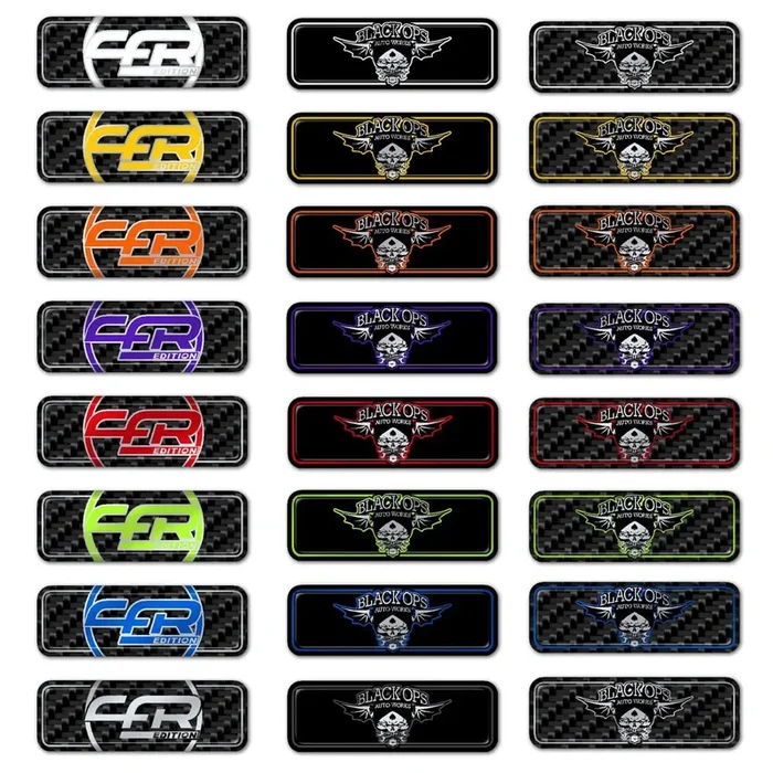 Carbon/Black Inlays for Strut Tower Bar by Black Ops