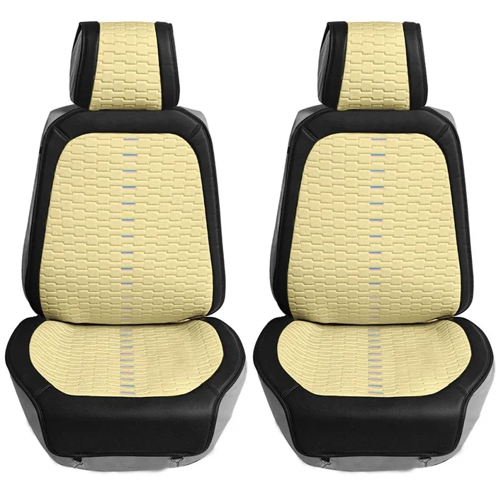 Colorful Ultra Car Seat Cushions – Front Set Beige
