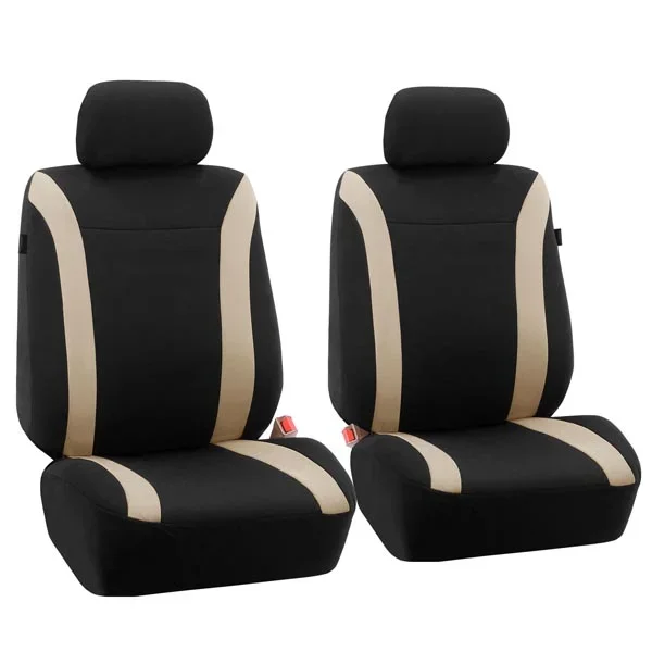 Cosmopolitan Flat Cloth Seat Covers – Front Set Beige