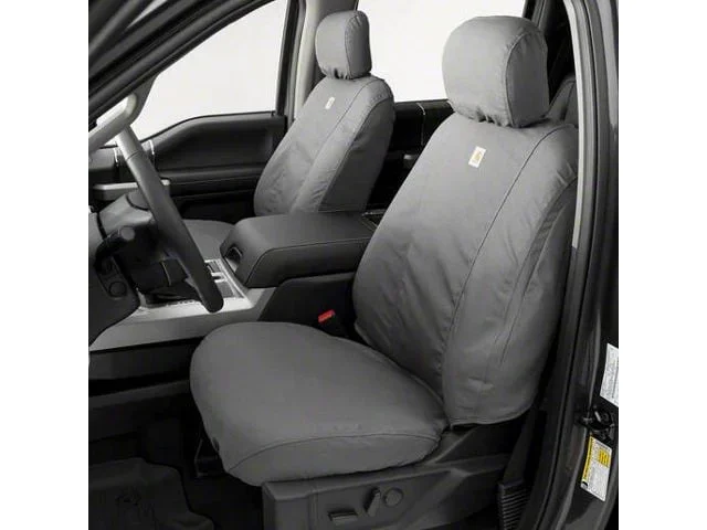 Covercraft SeatSaver Custom Front Seat Covers; Carhartt Gravel (20-22 Sierra 3500 HD w/ Bucket Seats)Find parts that fit my vehicle