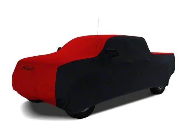 Coverking Satin Stretch Indoor Car Cover; Black/Red (15-19 Sierra 3500 HD Crew Cab)Find parts that fit my vehicle