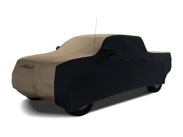 Coverking Satin Stretch Indoor Car Cover; Black/Sahara Tan (15-19 Sierra 3500 HD Double Cab)Find parts that fit my vehicle