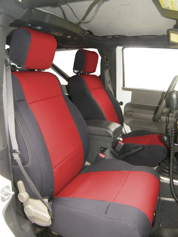 CR-Grade Neoprene Tailored Front & Rear Seat Covers for 2007-2018 Jeep Wrangler JKU – 4 Doors