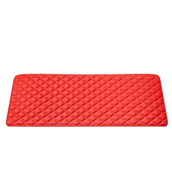 Deluxe Heavy-Duty Diamond Pattern Multi-Purpose Non-Slip Faux Leather Cargo Liner Red, 14