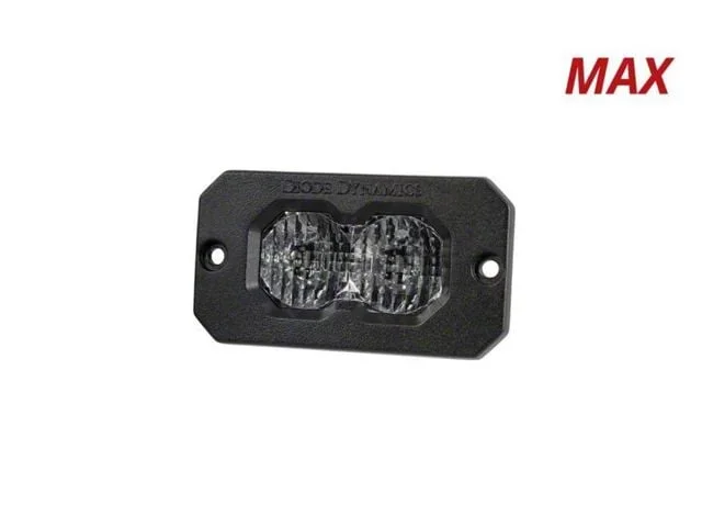 Diode Dynamics Stage Series C2 2.0 Max Flush Mount LED Pod Light with Red Backlight; White Combo/Driving (Universal; Some Adaptation May Be Required)