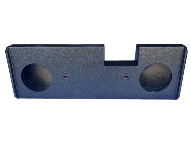 Dual 12-Inch Down Firing Subwoofer Box; Poly Coated (20-26 Sierra 3500 HD Crew Cab)Find parts that fit my vehicle