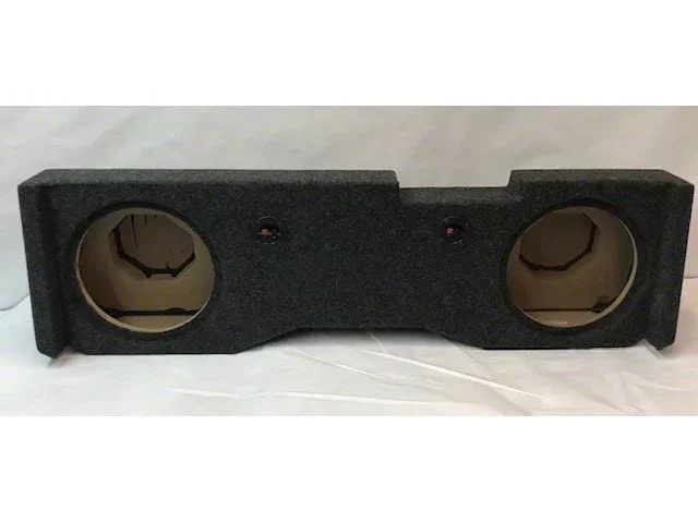 Dual 8-Inch Extra Deep Down Fire Subwoofer Box; Carpeted (15-19 Sierra 3500 HD Crew Cab)Find parts that fit my vehicle