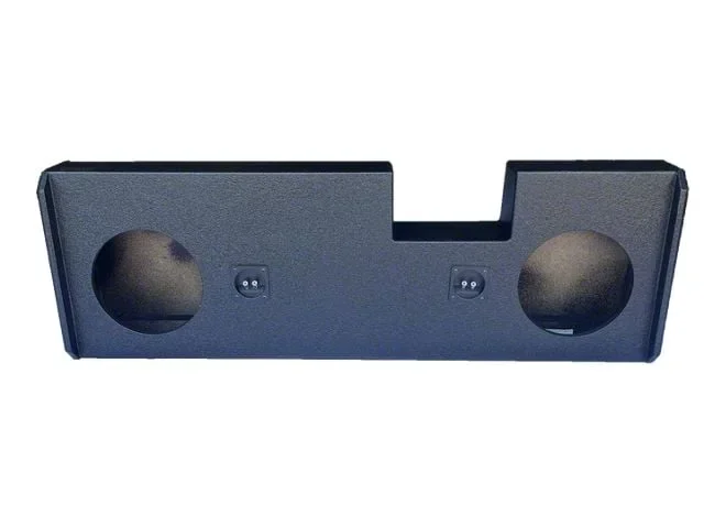 Dual 8-Inch Ported Down Firing Subwoofer Box; Poly Coated (20-26 Sierra 3500 HD Crew Cab)Find parts that fit my vehicle