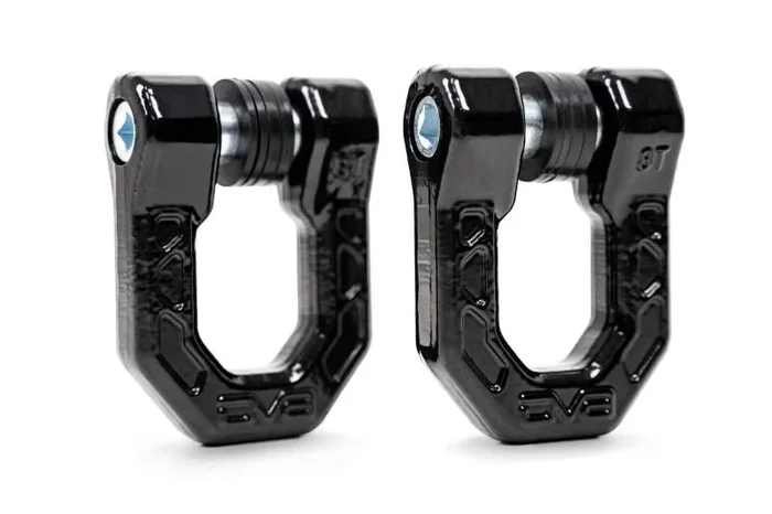 DV8 Offroad Elite Series 3/4″ D-Ring Shackles (Pair) | UNSK-01BL