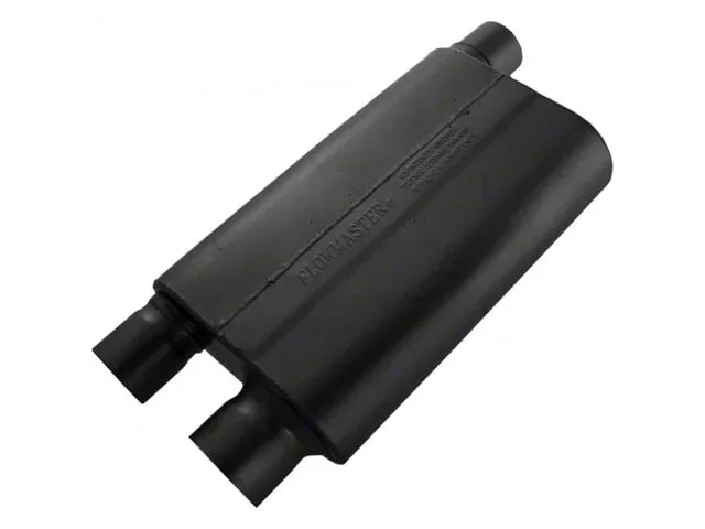 Flowmaster 80 Series Offset/Dual Out Oval Muffler; 3-Inch Inlet/2.50-Inch Outlet (Universal; Some Adaptation May Be Required)