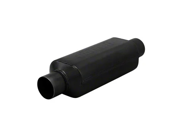 Flowmaster Super HP-2 12-Inch Center/Center Oval Muffler; 2.25-Inch Inlet/2.25-Inch Outlet; 409 Stainless (Universal; Some Adaptation May Be Required)