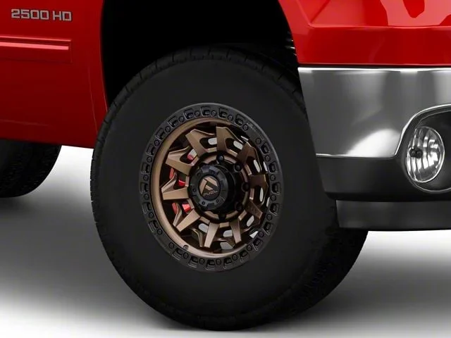 Fuel Wheels Covert Matte Bronze with Black Bead Ring 8-Lug Wheel; 17×9; 1mm Offset (01-06 Sierra 3500 HD SRW)Find parts that fit my vehicle