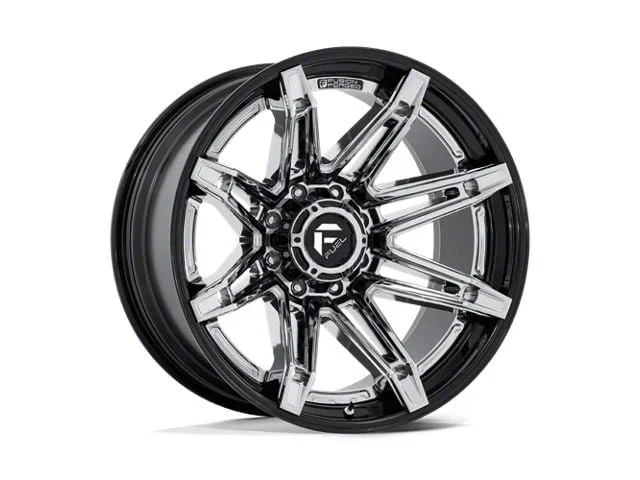 Fuel Wheels Fusion Forged Brawl Chrome with Gloss Black Lip 8-Lug Wheel; 24×12; -44mm Offset (01-06 Sierra 3500 HD SRW)Find parts that fit my vehicle