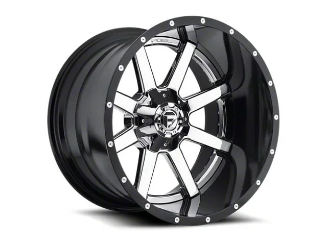 Fuel Wheels Maverick Chrome with Gloss Black Lip 8-Lug Wheel; 20×12; -44mm Offset (20-26 Sierra 3500 HD SRW)Find parts that fit my vehicle