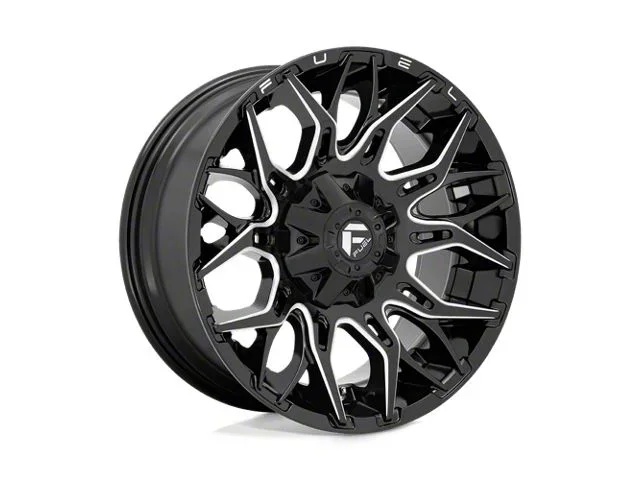 Fuel Wheels Twitch Glossy Black Milled 8-Lug Wheel; 20×9; 1mm Offset (01-06 Sierra 3500 HD SRW)Find parts that fit my vehicle
