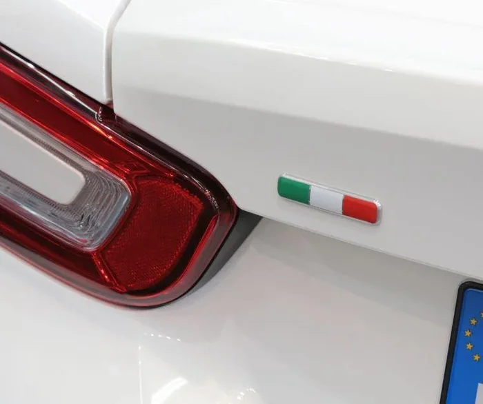 Genuine Abarth Badge, “Italian Flag” – 124