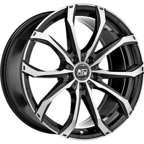 Gloss Black Full Polished Msw 48 By Oz Racing Set Of 4 Alloy Wheels 18×8 5×114.3 Et45 For Toyota Gr Yaris