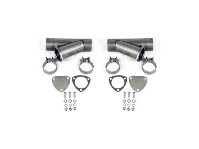 Granatelli Motor Sports Manual Exhaust Cutout; 2.25-Inch Aluminized Steel; Pair (Universal; Some Adaptation May Be Required)
