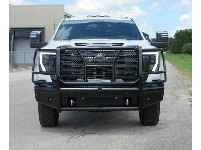 HD Replacement Front Bumper with Receiver Hitch; Semi-Gloss Black (24-26 Sierra 3500 HD)Find parts that fit my vehicle