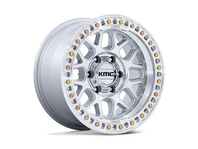 KMC GRS Gloss Silver with Machined Face 8-Lug Wheel; 20×9; 18mm Offset (07-10 Sierra 3500 HD SRW)Find parts that fit my vehicle