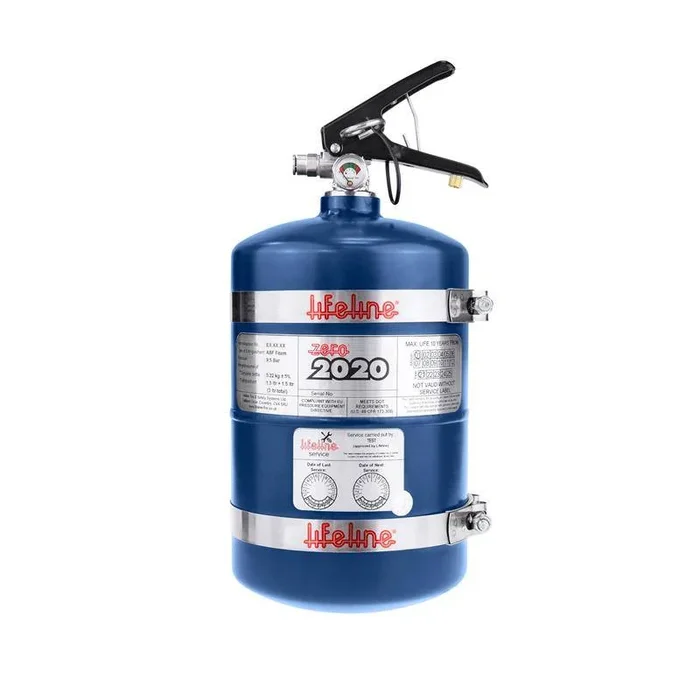 Lifeline USA Zero 2020 Fire Extinguisher Bottle – Wet Chemical – Class AB – 1B Rated – FIA Approved – 3.0 L – Blue