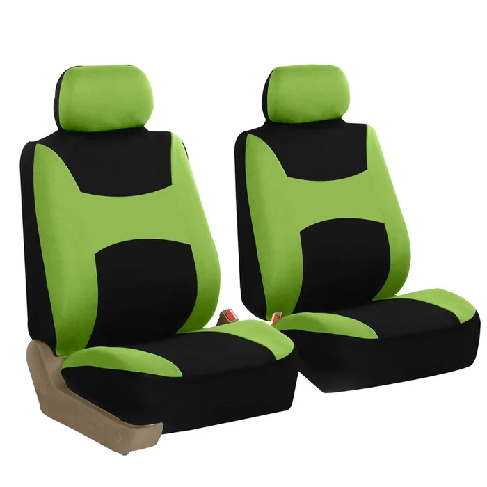Light & Breezy Flat Cloth Seat Covers – Front Set Green